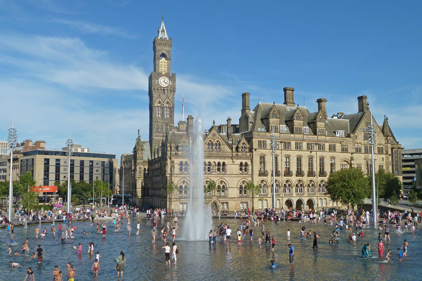 Bradford City Hall overlooking City Park